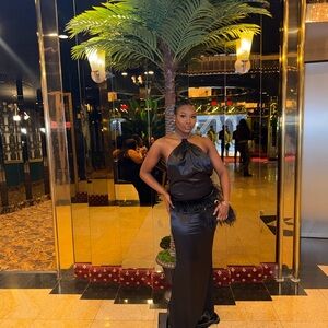 AKIRA Black Backless Dress